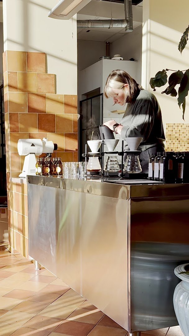 Interior of Standout Coffee Frihamnen, specialty coffee shop in Stockholm