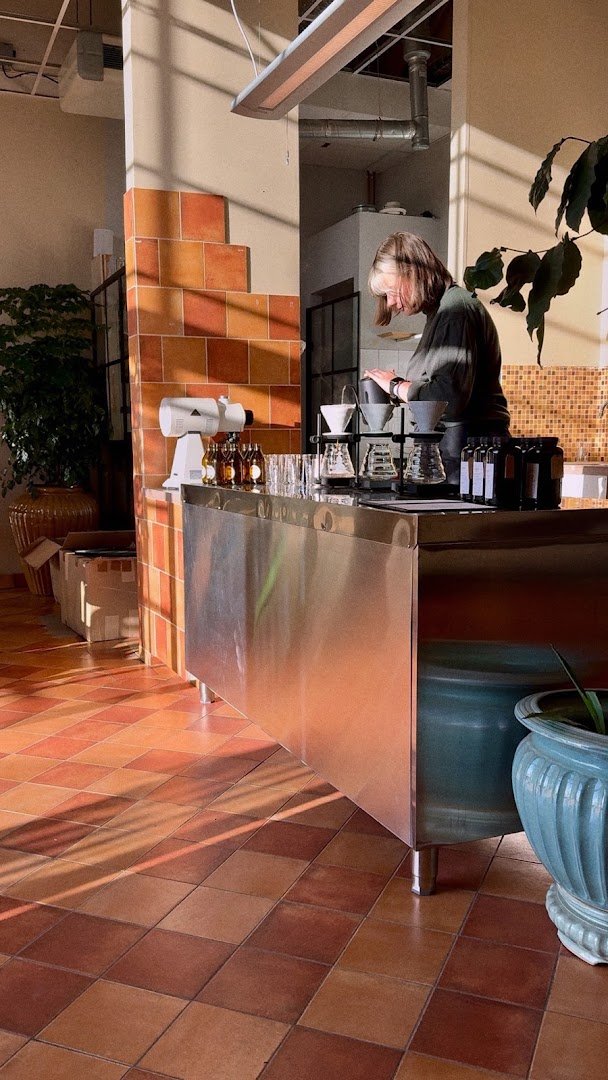 Interior of Standout Coffee Frihamnen, specialty coffee shop in Stockholm