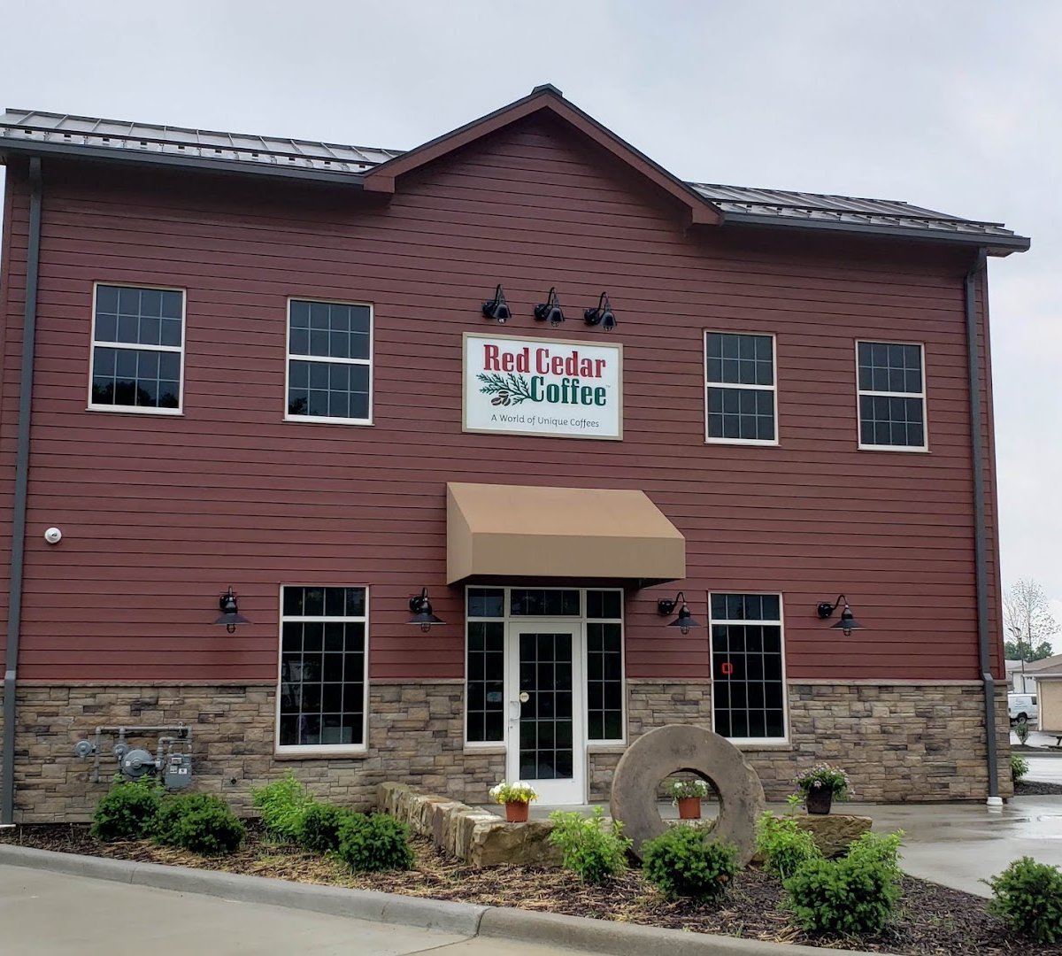 Storefront of Red Cedar Coffee Co, specialty coffee shop in Cleveland