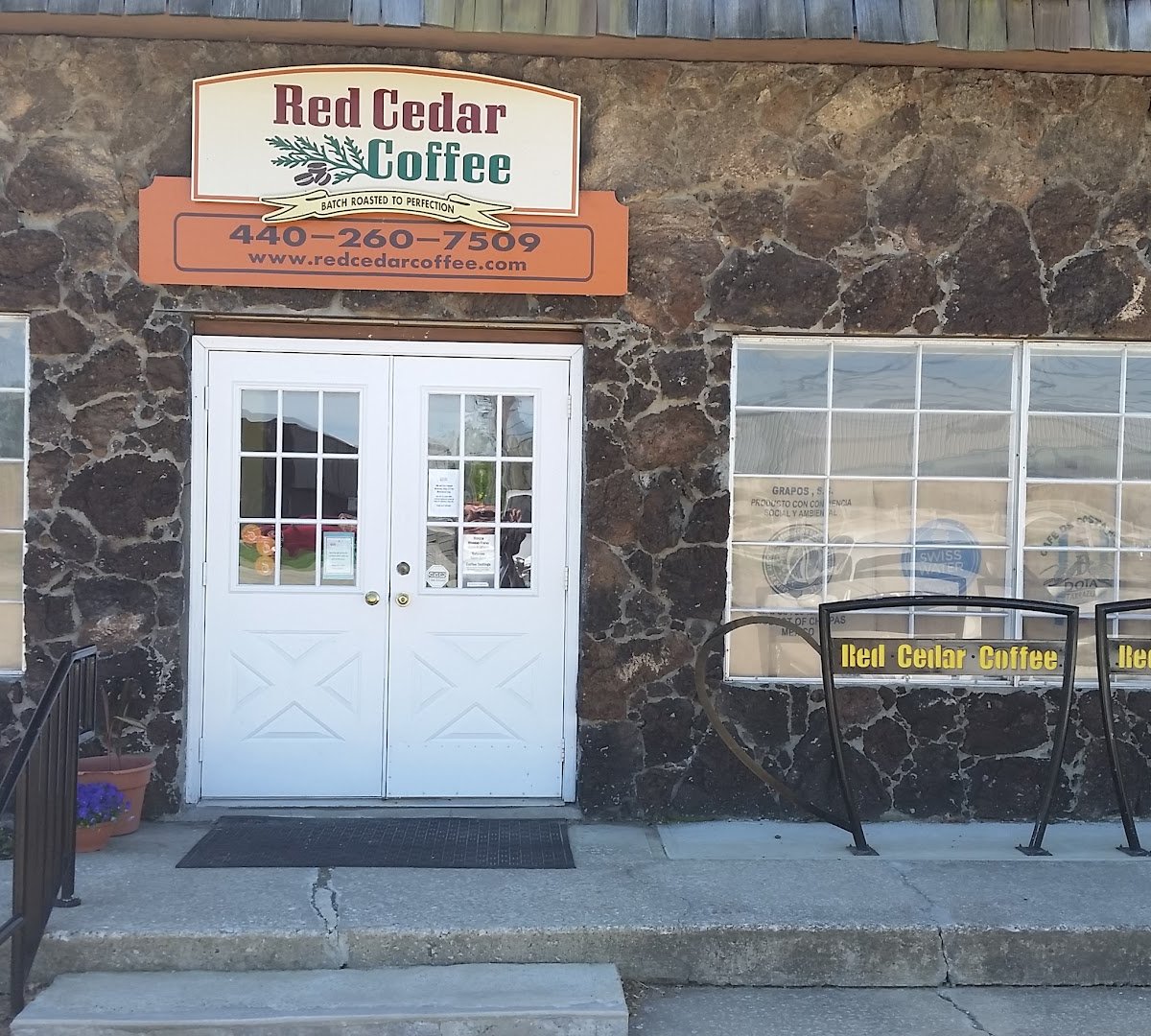 Storefront of Red Cedar Coffee Co, specialty coffee shop in Cleveland