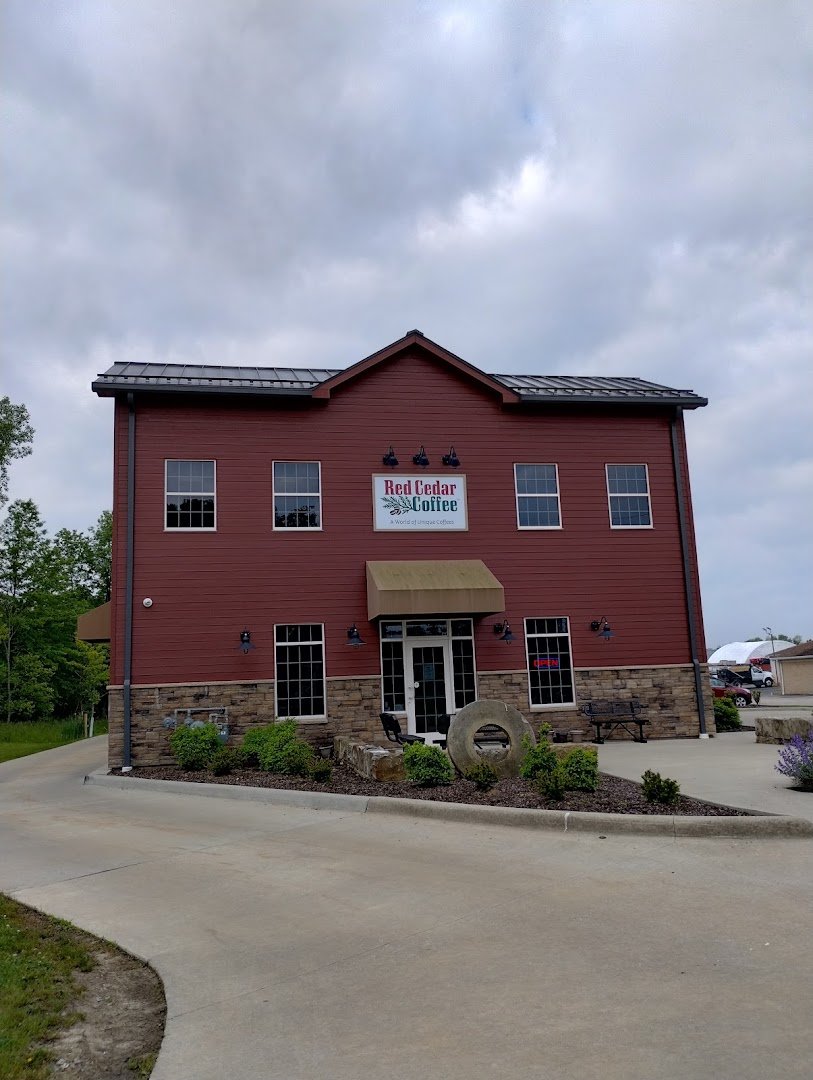 Storefront of Red Cedar Coffee Co, specialty coffee shop in Cleveland