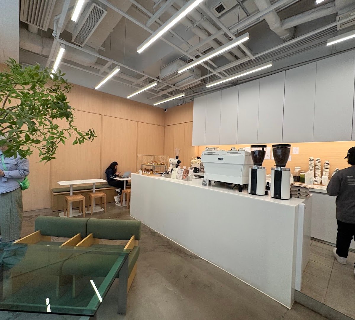 Interior of noc, specialty coffee shop in Hong Kong