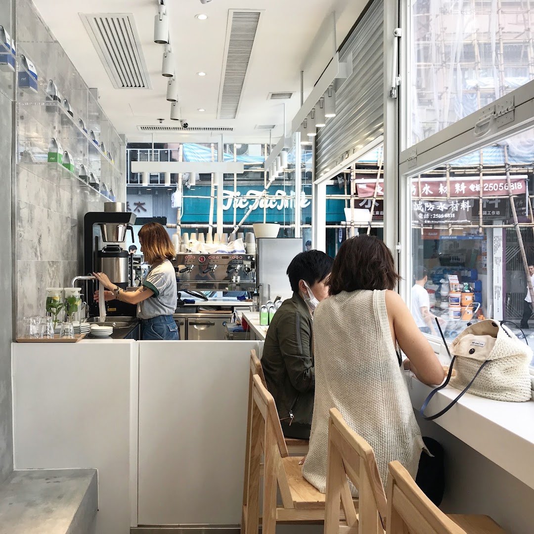 Interior of noc, specialty coffee shop in Hong Kong