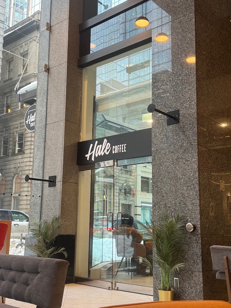 Storefront of Hale Coffee Company, specialty coffee shop in Toronto