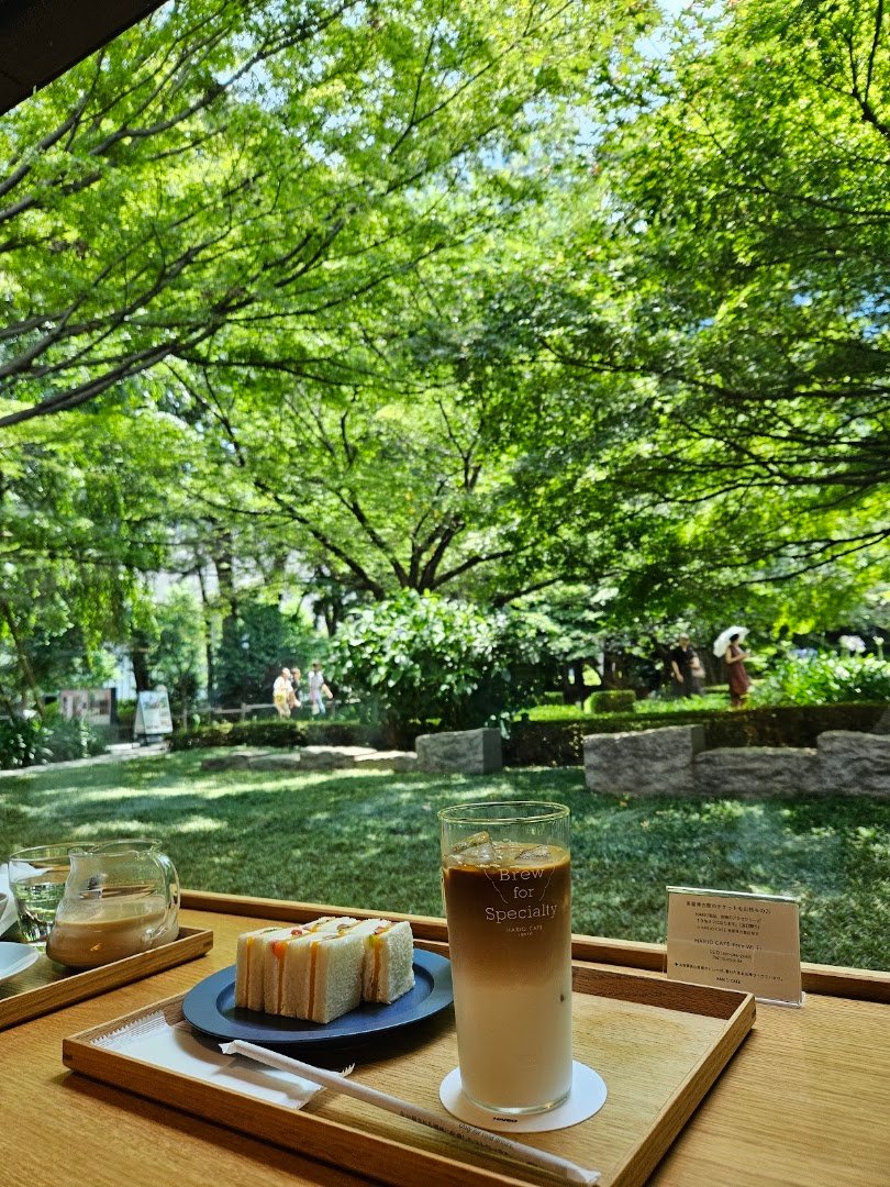Coffee at HARIO CAFE SEN-OKU HAKUKOKANMUSEUM TOKYO, specialty coffee shop in Tokyo