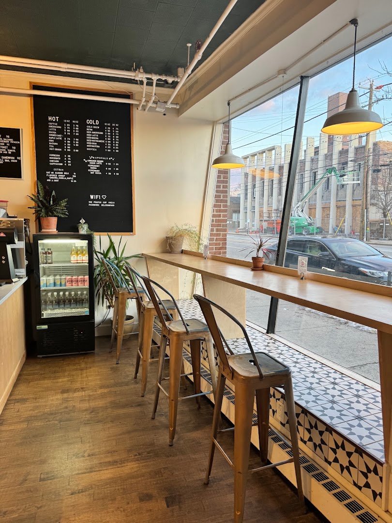 Interior of The Proper Cup, specialty coffee shop in Portland