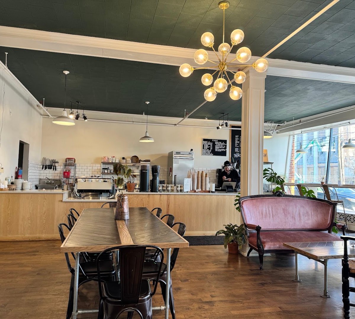 Interior of The Proper Cup, specialty coffee shop in Portland