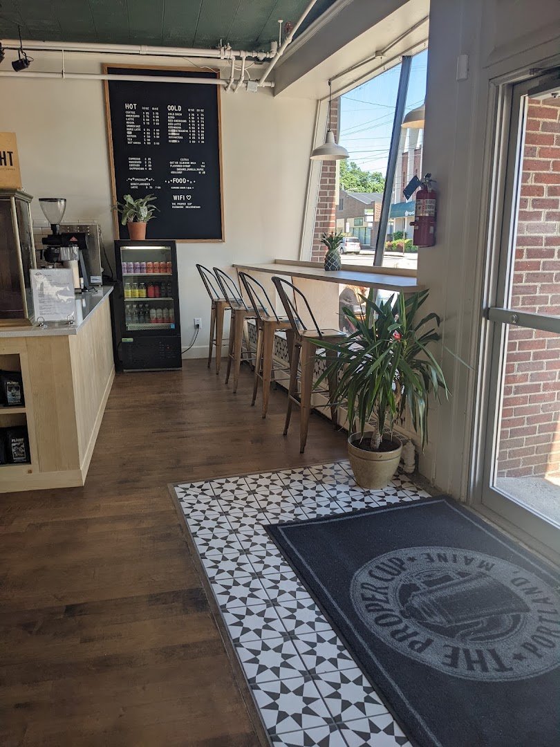 Interior of The Proper Cup, specialty coffee shop in Portland