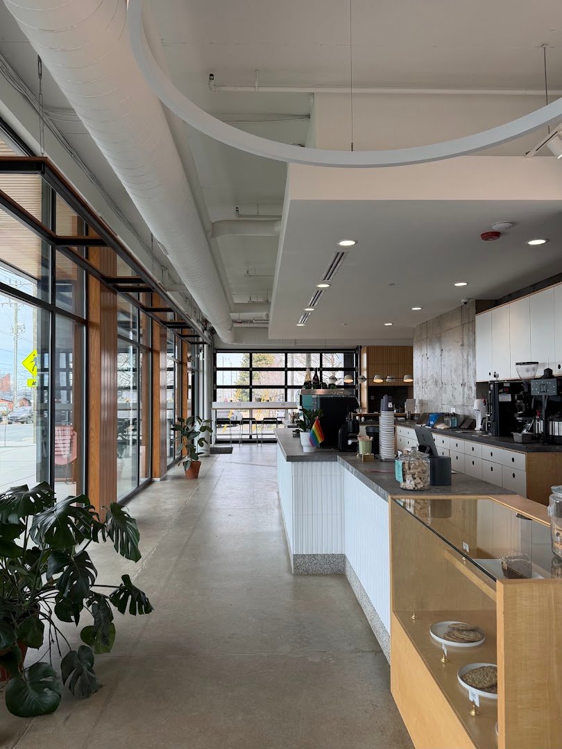 Interior of Night Swim Coffee Brevard, specialty coffee shop in Charlotte