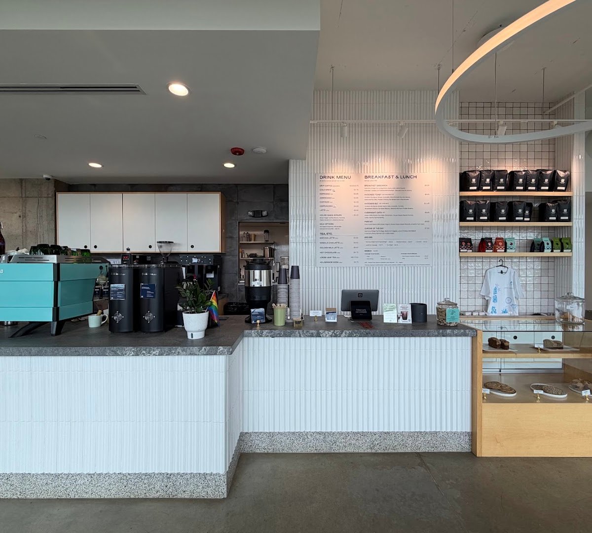 Interior of Night Swim Coffee Brevard, specialty coffee shop in Charlotte