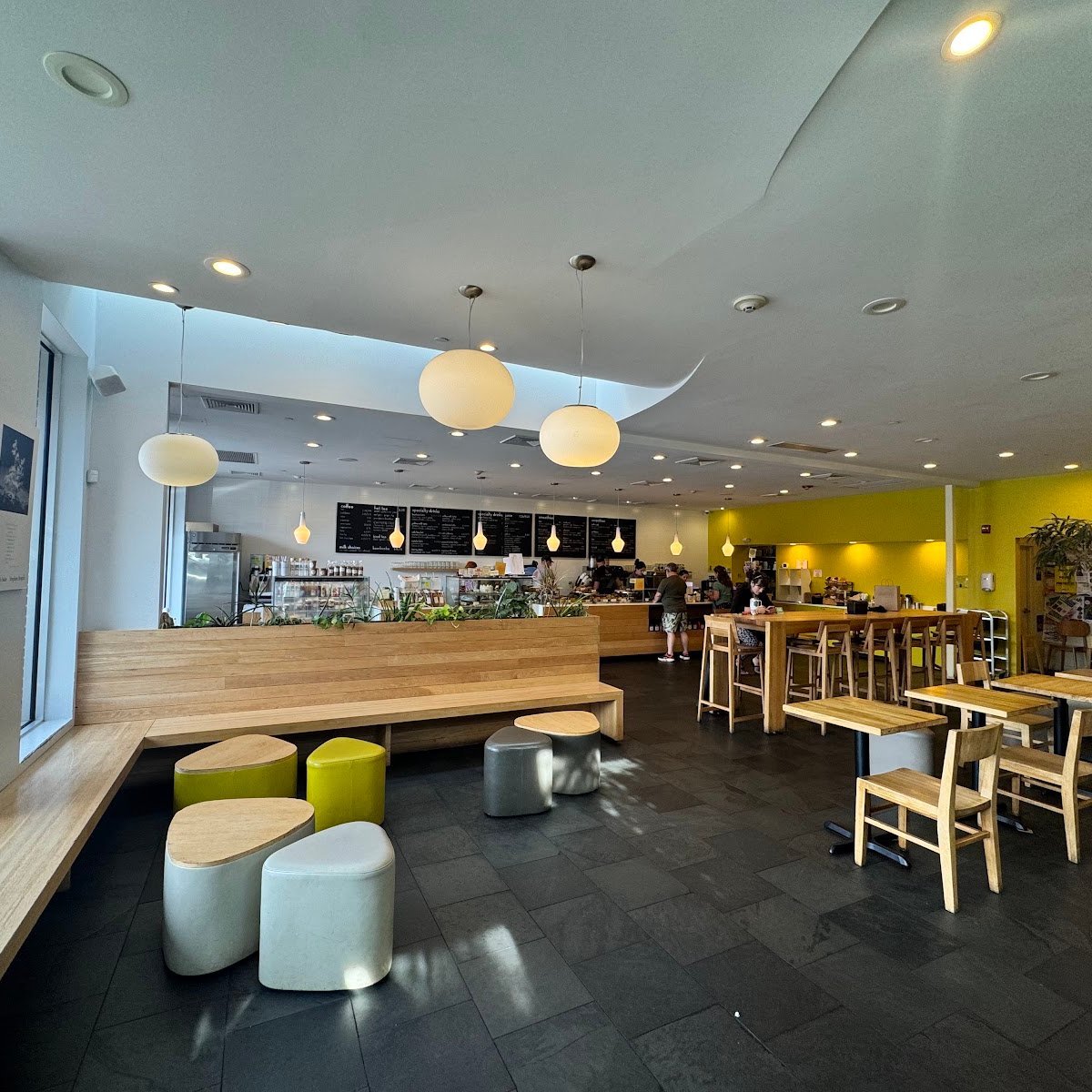 Interior of Wildflour Bakery and Cafe, specialty coffee shop in Providence