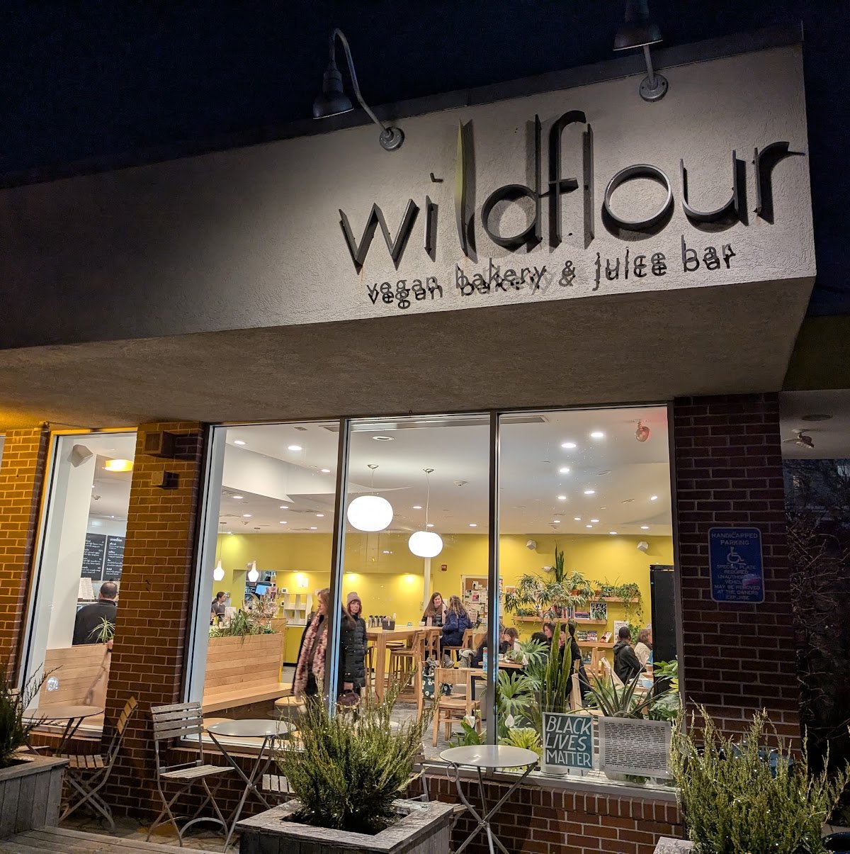 Storefront of Wildflour Bakery and Cafe, specialty coffee shop in Providence