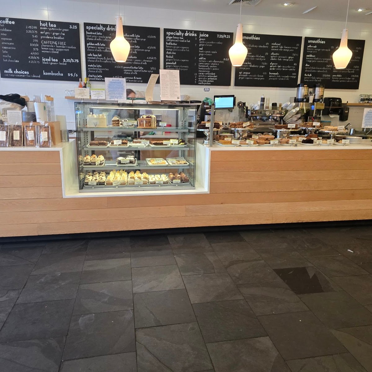 Interior of Wildflour Bakery and Cafe, specialty coffee shop in Providence
