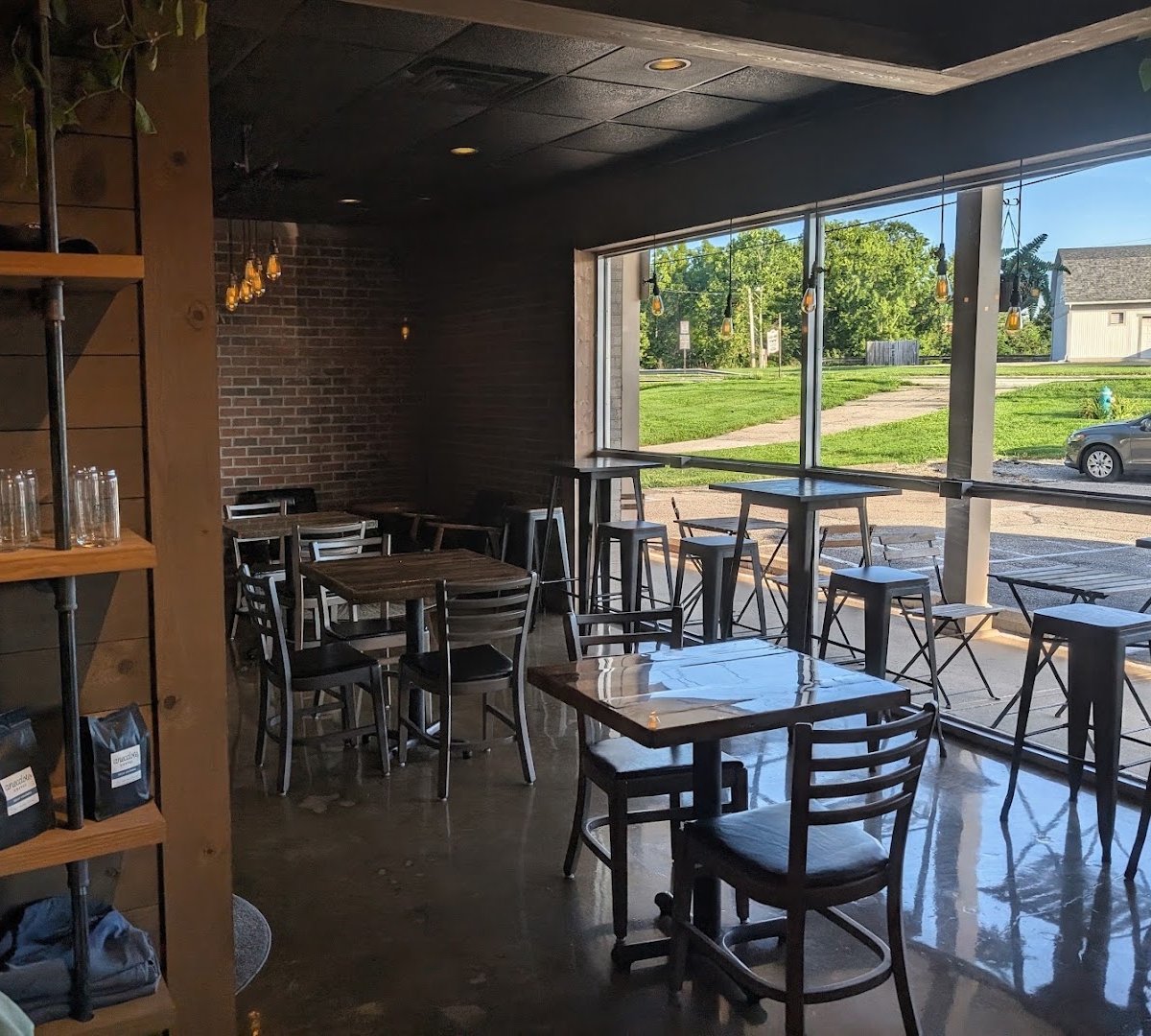 Interior of Anecdote Coffee, specialty coffee shop in Indianapolis