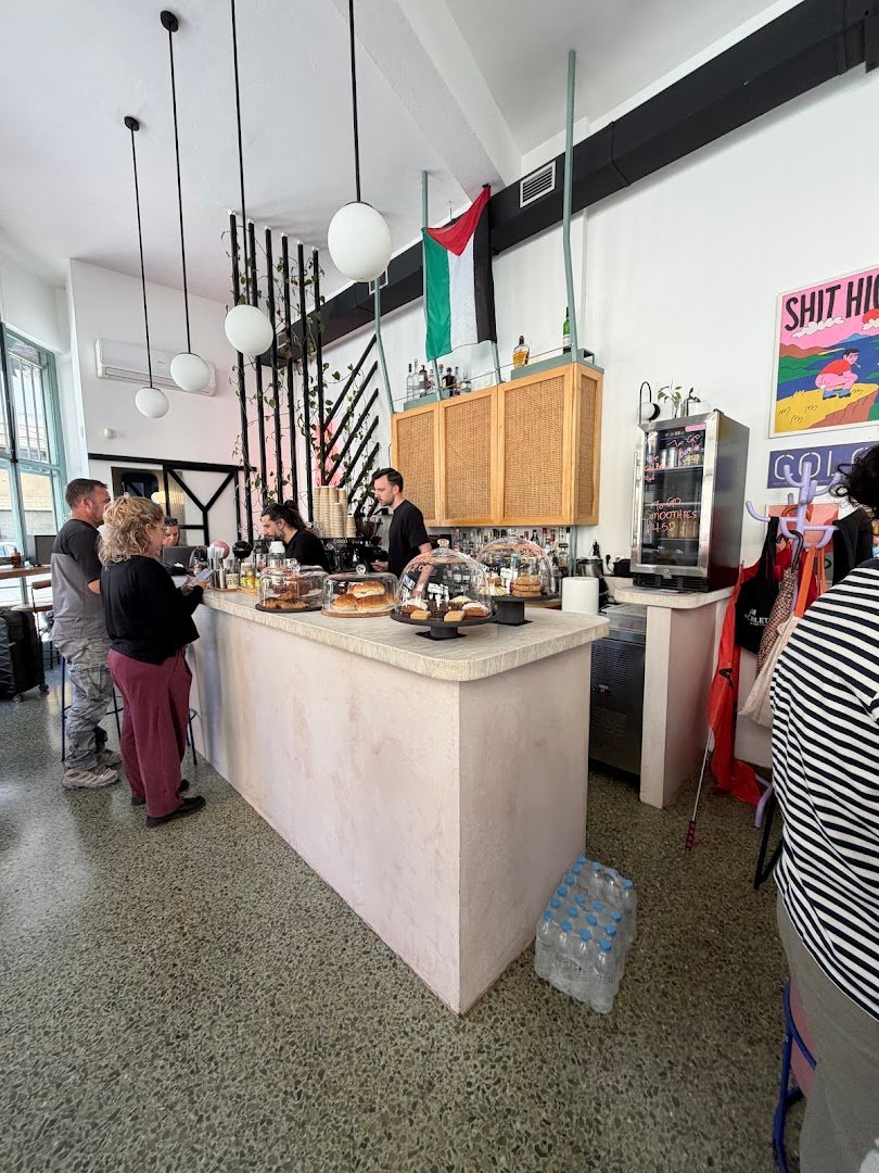 Interior of Bayard Café Bar, specialty coffee shop in Athens