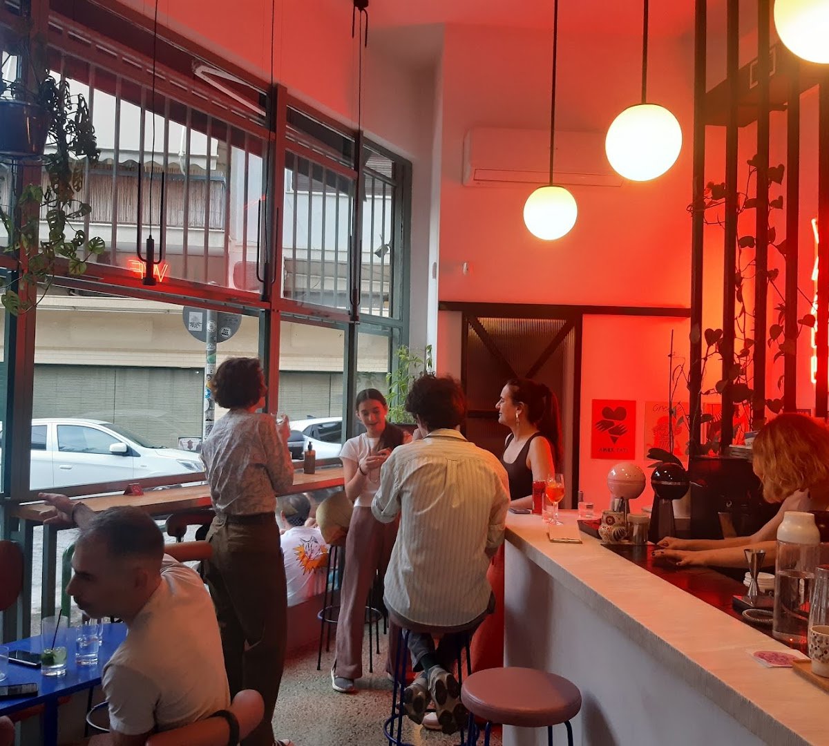 Interior of Bayard Café Bar, specialty coffee shop in Athens
