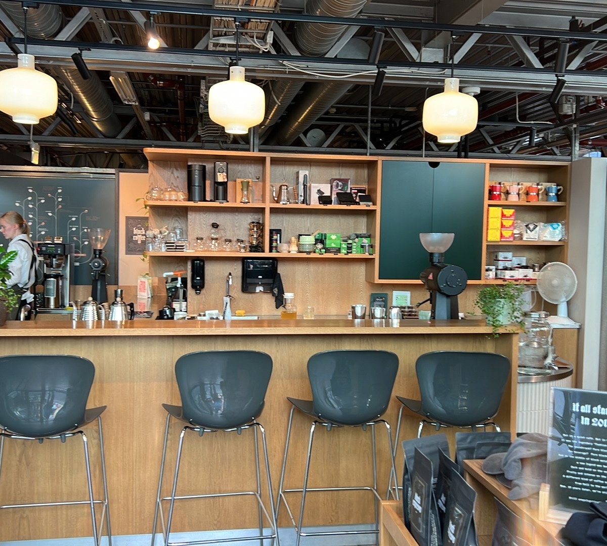 Interior of Solberg & Hansen Concept Store, specialty coffee shop in Oslo