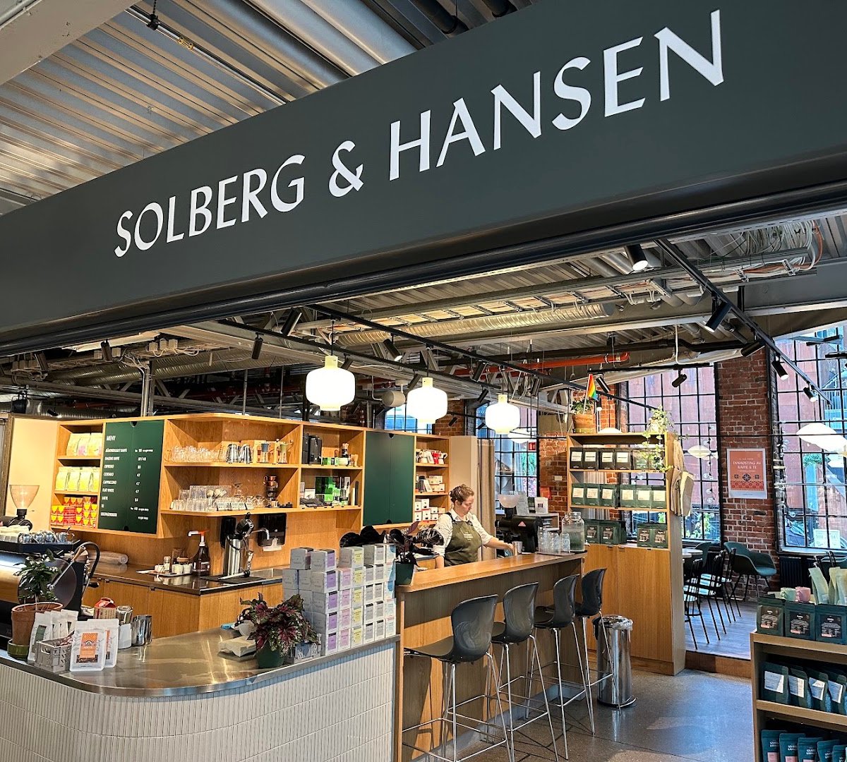 Interior of Solberg & Hansen Concept Store, specialty coffee shop in Oslo