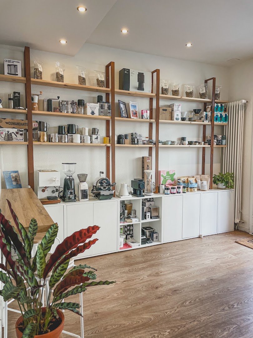 Interior of Ombak Coffee, specialty coffee shop in Zurich