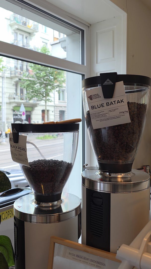 Interior of Ombak Coffee, specialty coffee shop in Zurich