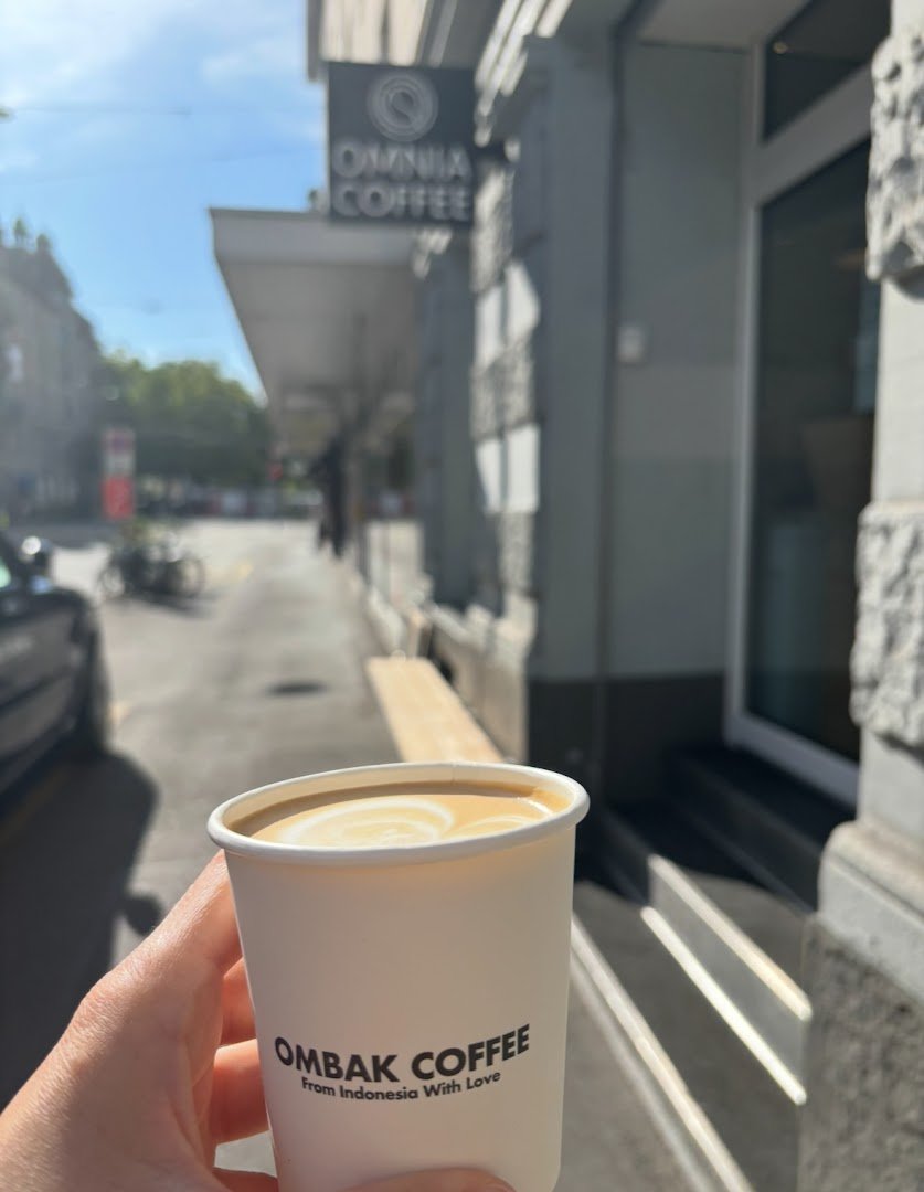 Storefront of Ombak Coffee, specialty coffee shop in Zurich
