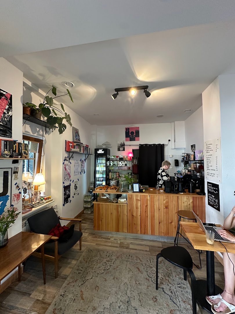 Interior of Cosmo espresso bar, specialty coffee shop in Warsaw