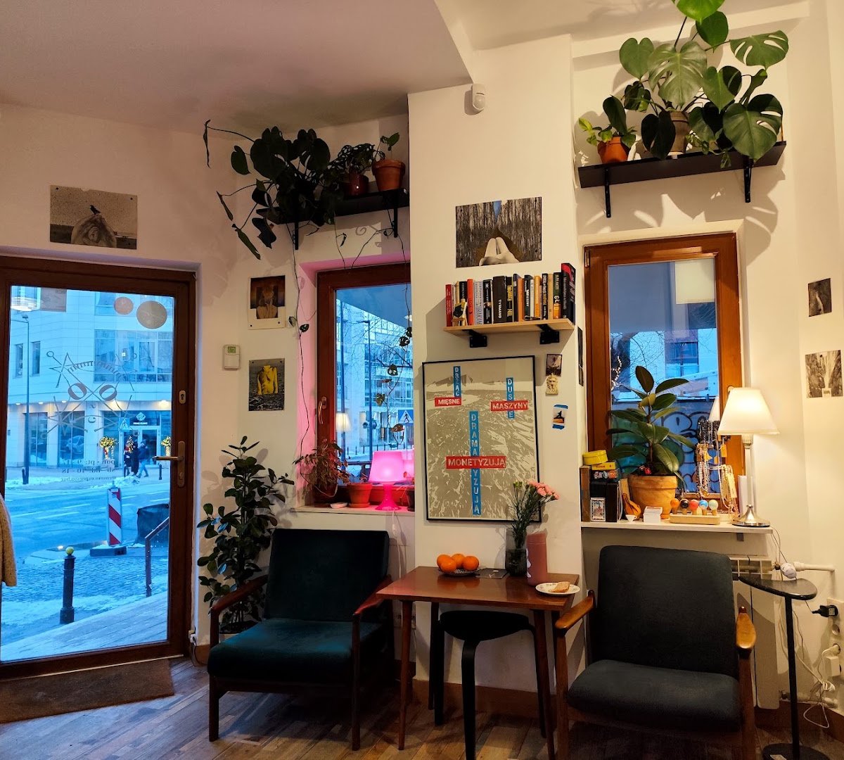 Interior of Cosmo espresso bar, specialty coffee shop in Warsaw