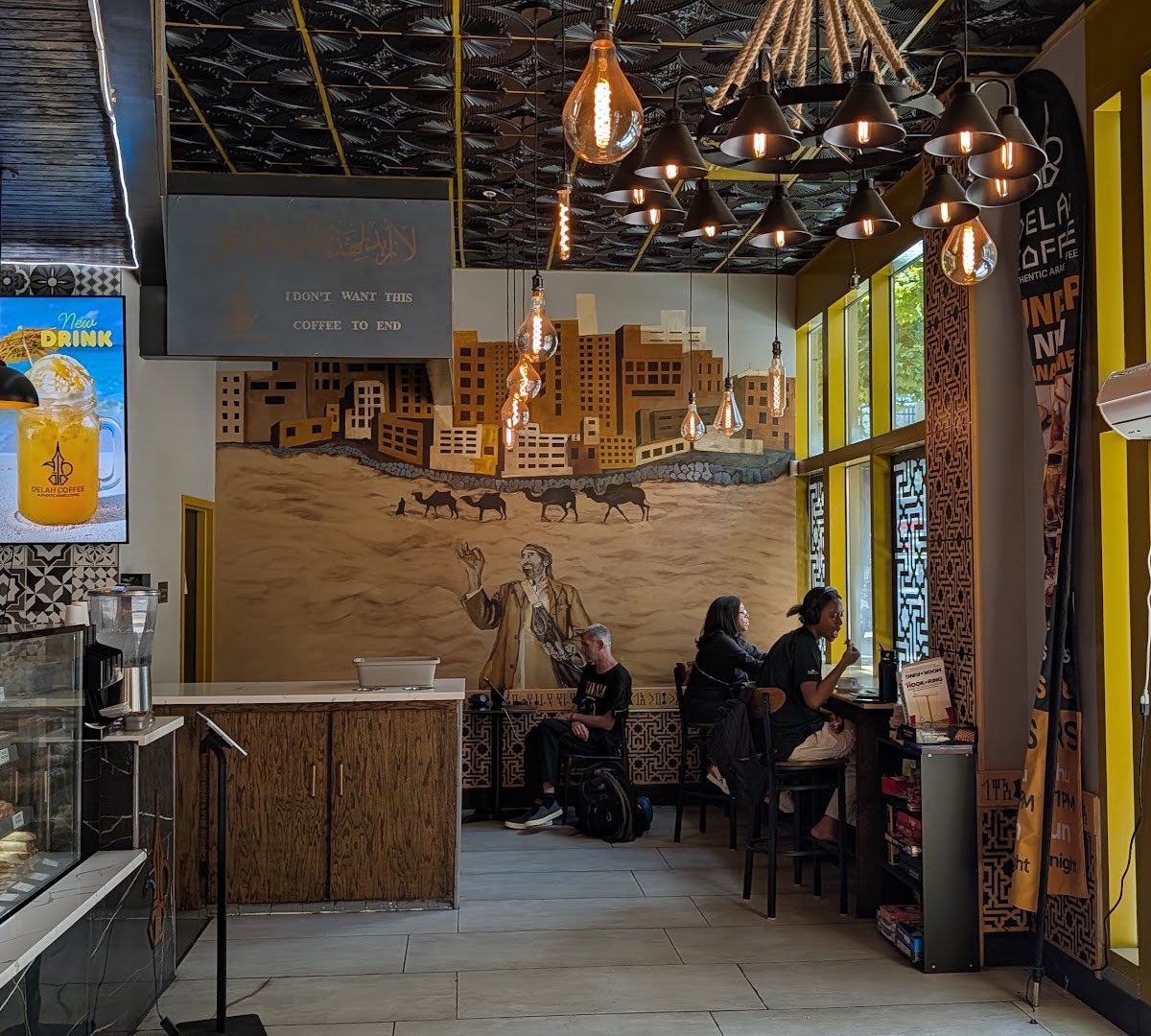 Interior of Delah Coffee, specialty coffee shop in Oakland