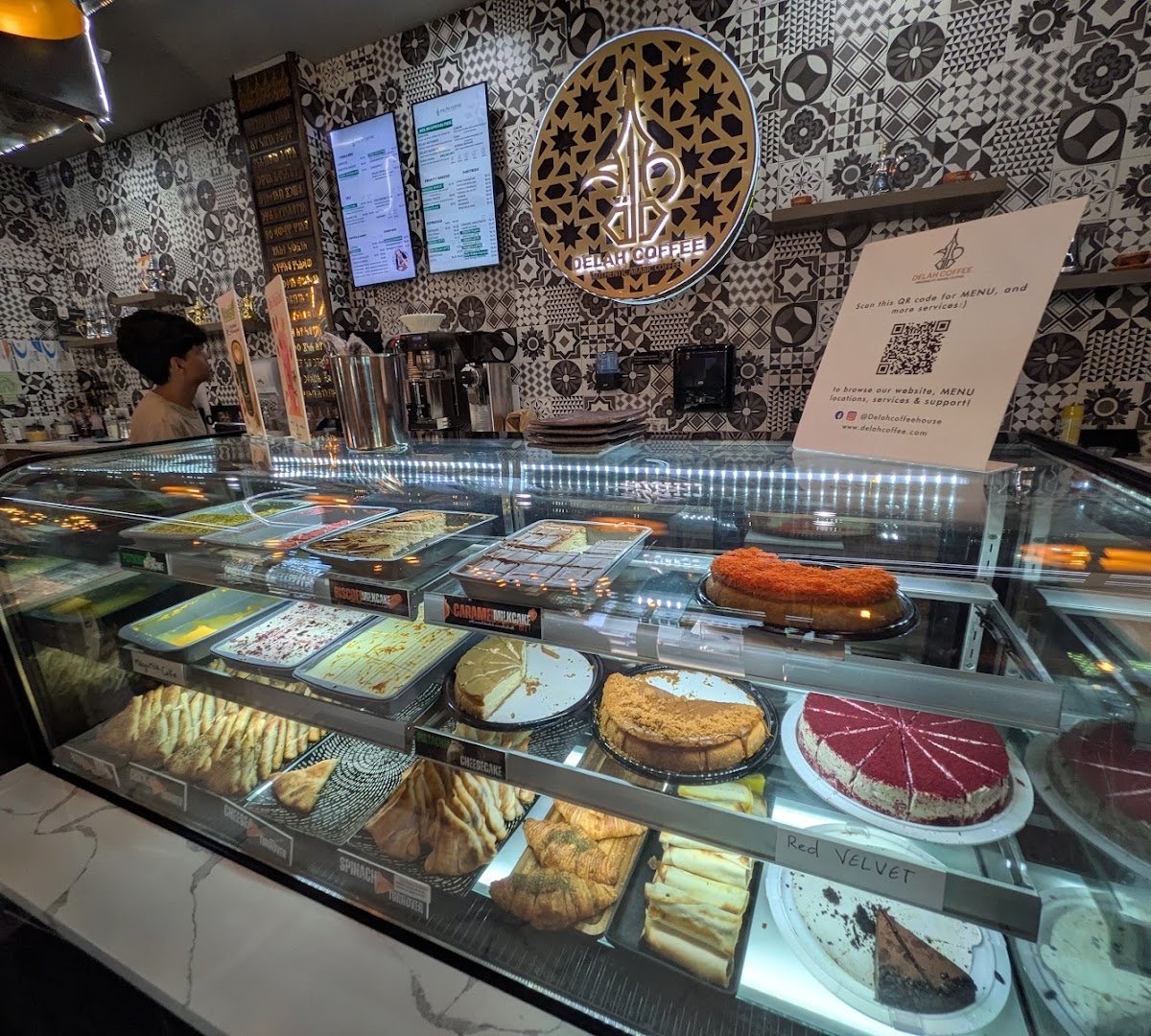 Interior of Delah Coffee, specialty coffee shop in Oakland