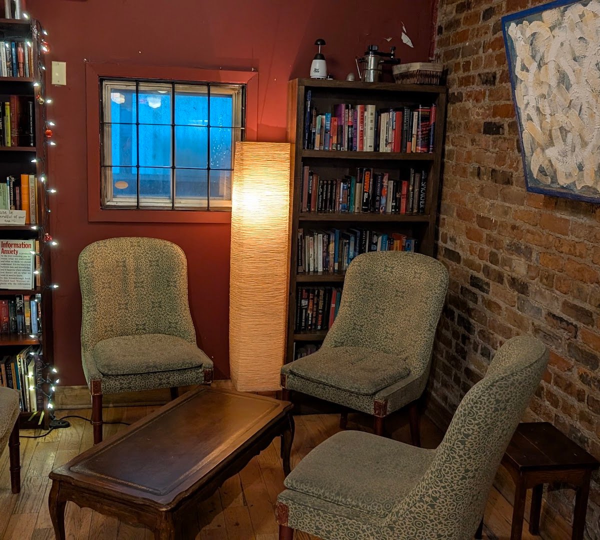 Interior of full of beans Coffee House & Roastery, specialty coffee shop in Toronto