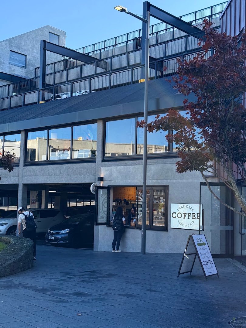 Storefront of Dear Deer Coffee Roasting Bar, specialty coffee shop in Auckland