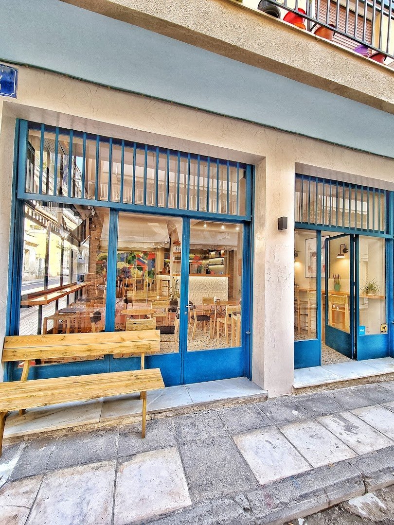 Storefront of Miru, specialty coffee shop in Athens