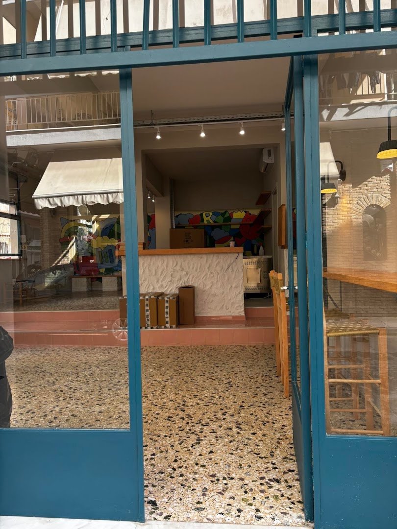 Storefront of Miru, specialty coffee shop in Athens