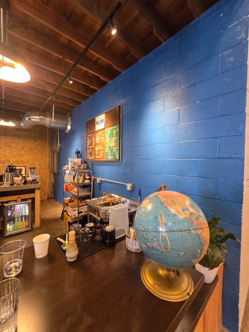 Interior of Bloom Coffee, specialty coffee shop in Louisville