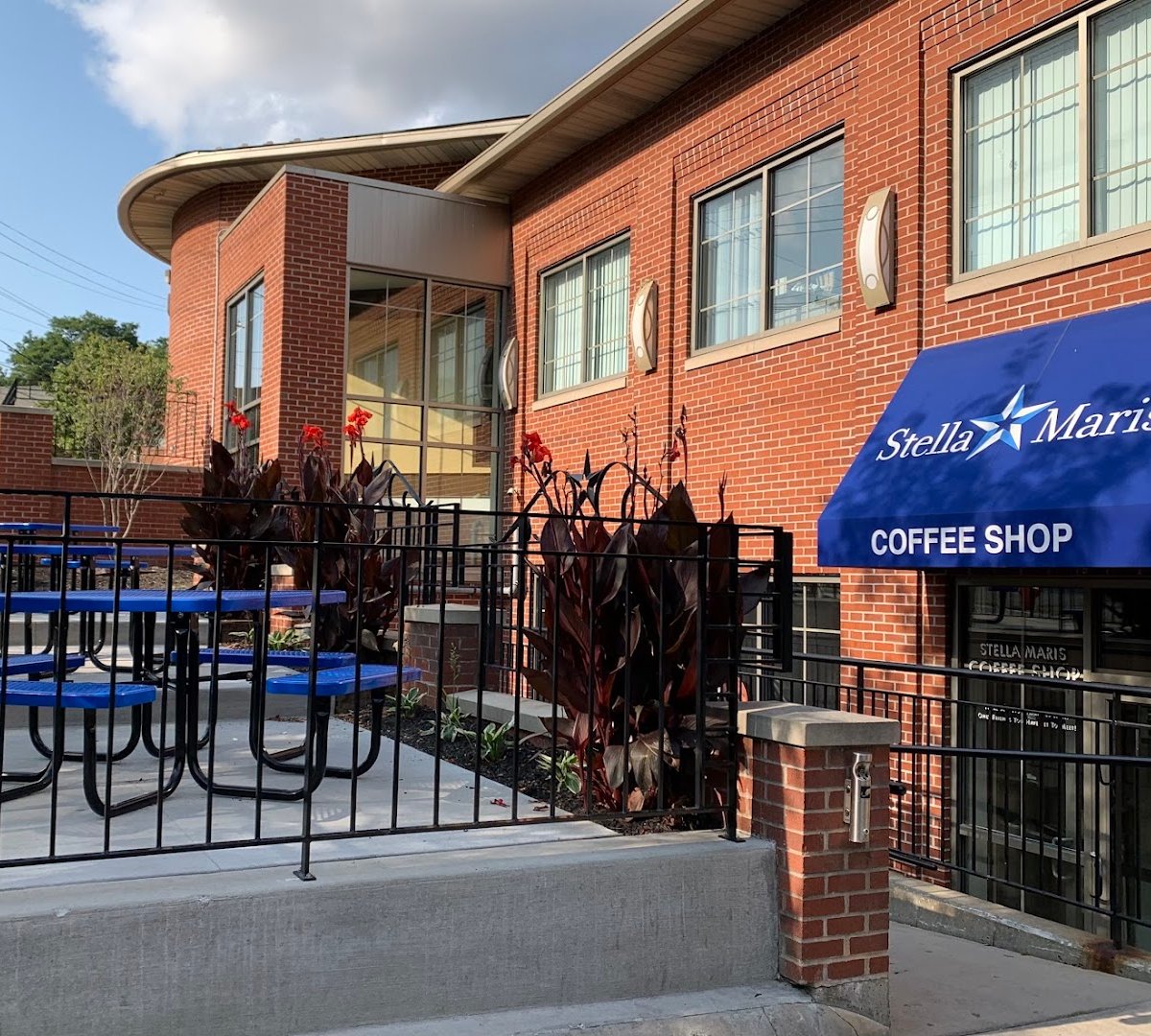 Storefront of Stella Maris Coffee Shop, specialty coffee shop in Cleveland