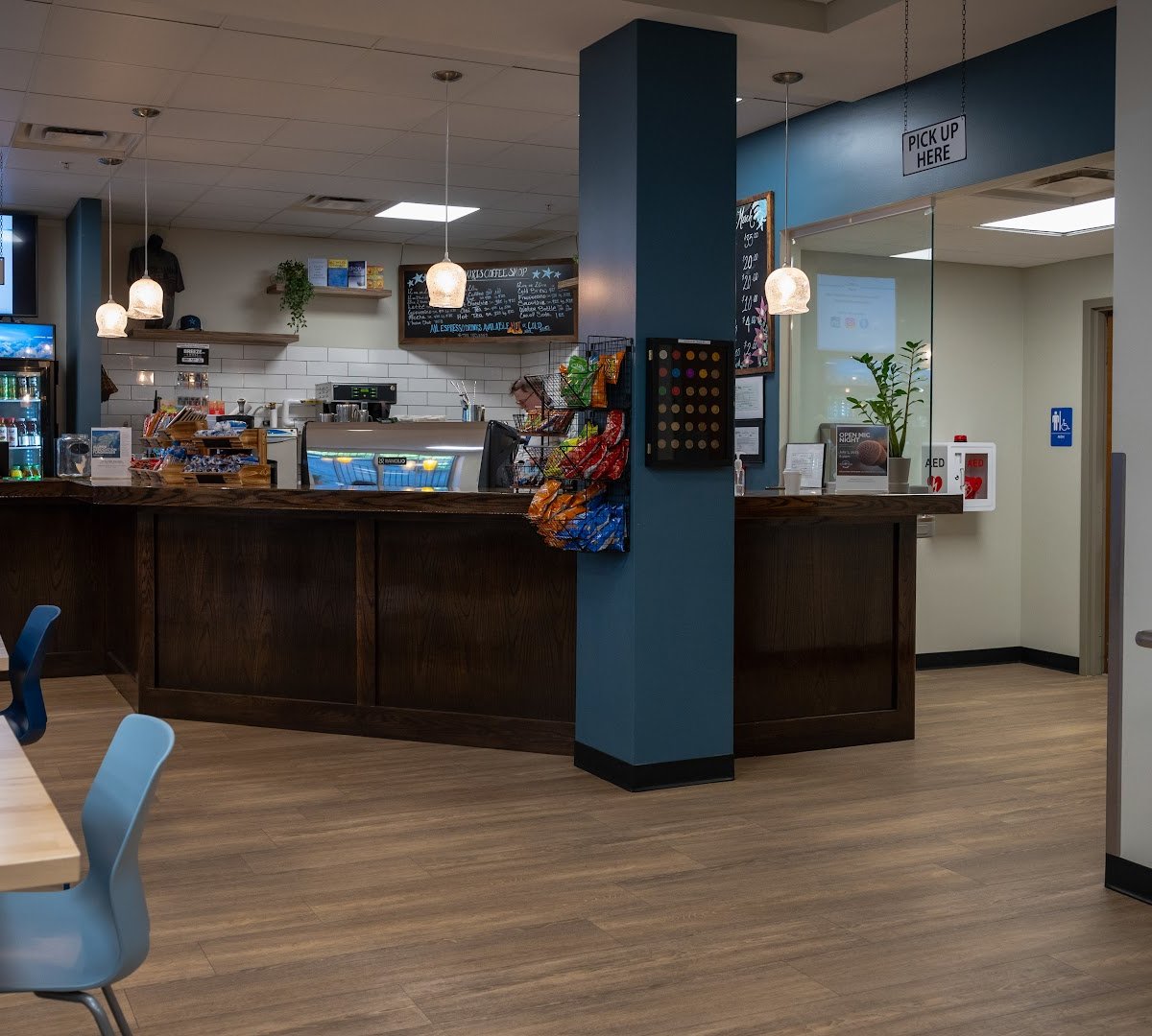Interior of Stella Maris Coffee Shop, specialty coffee shop in Cleveland