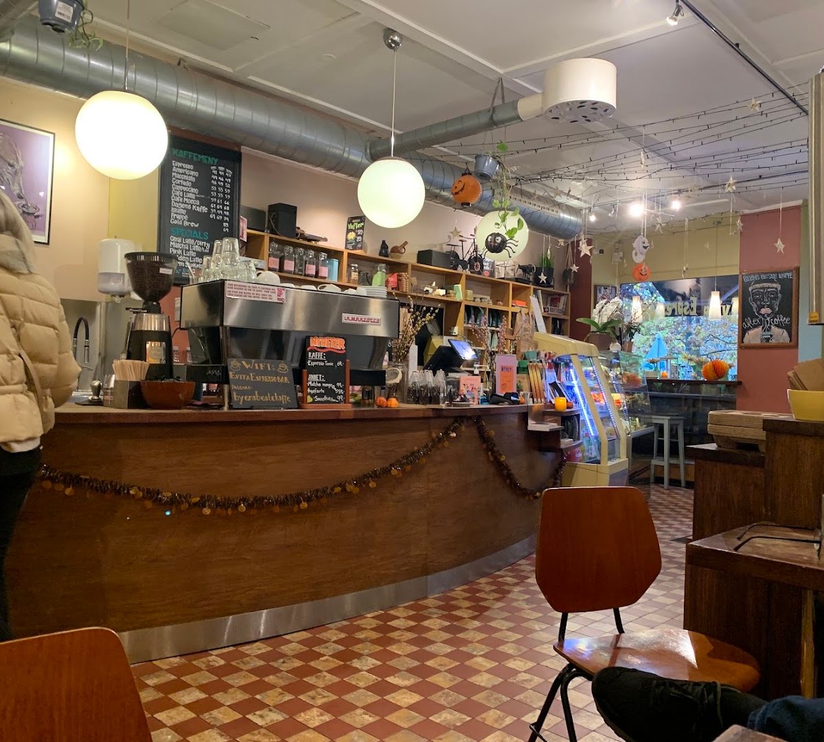 Interior of Evita Espressobar, specialty coffee shop in Oslo