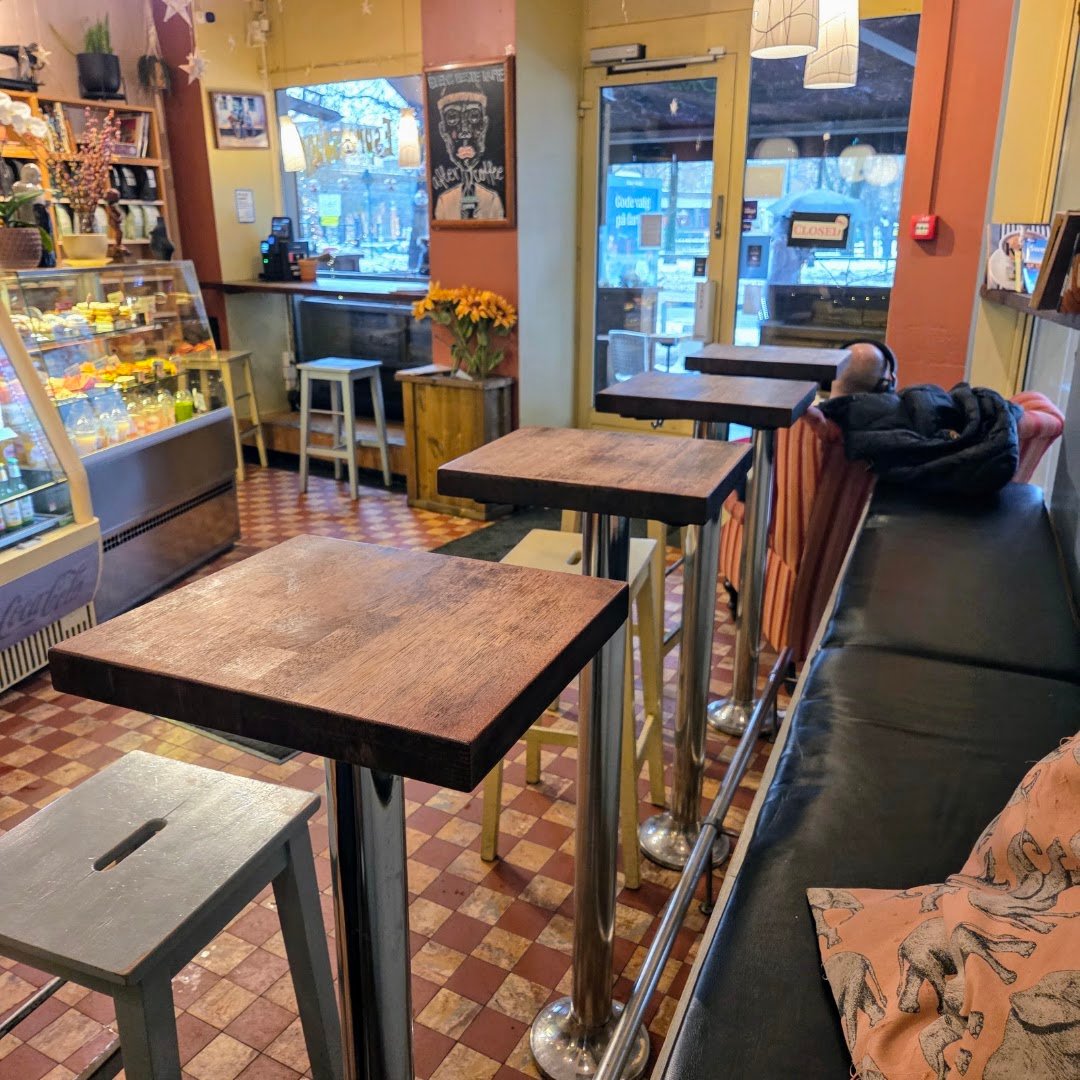 Interior of Evita Espressobar, specialty coffee shop in Oslo
