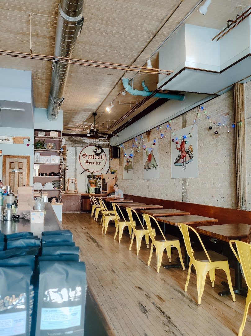 Interior of Five Watt Coffee, Kingfield, specialty coffee shop in Minneapolis
