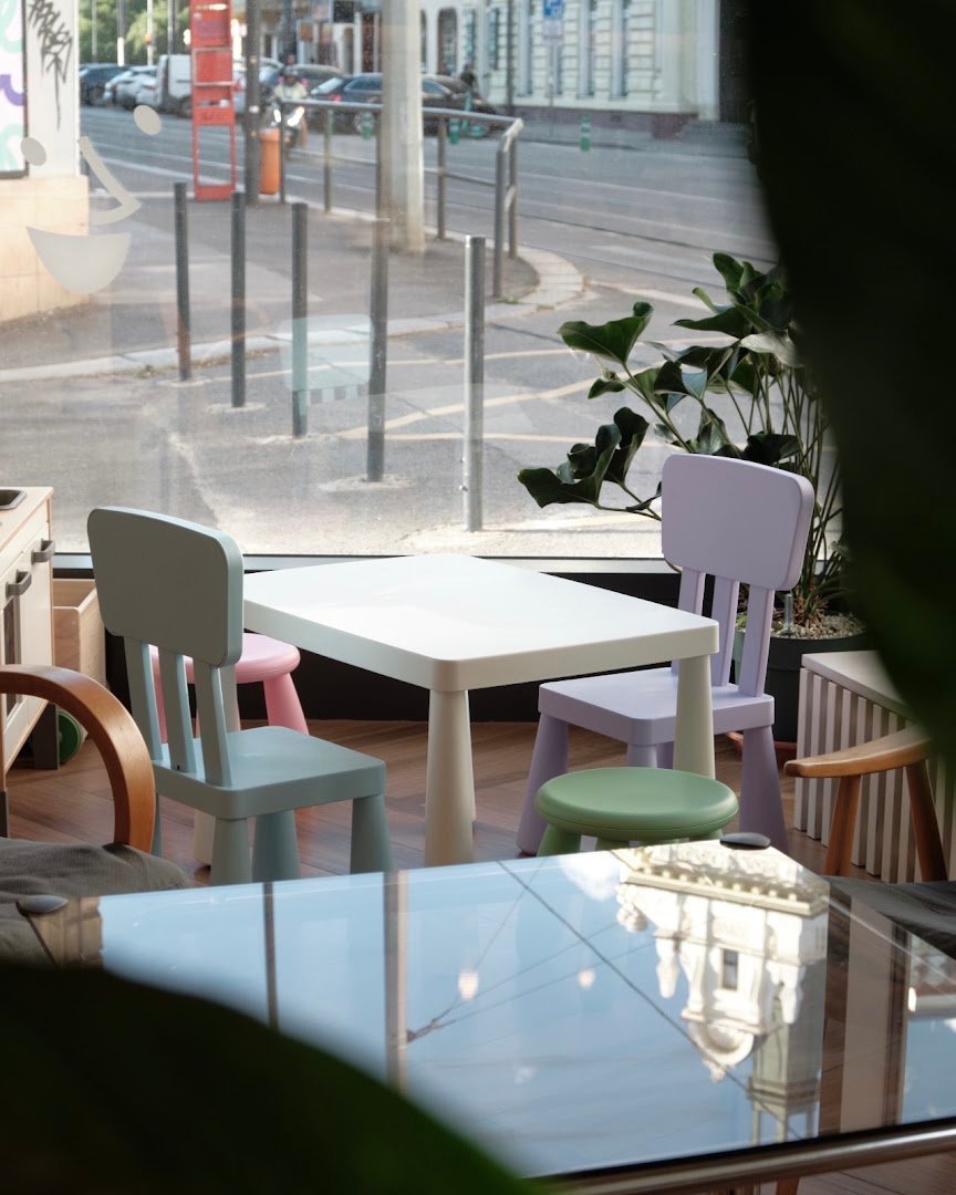 Interior of KOPI, specialty coffee shop in Prague