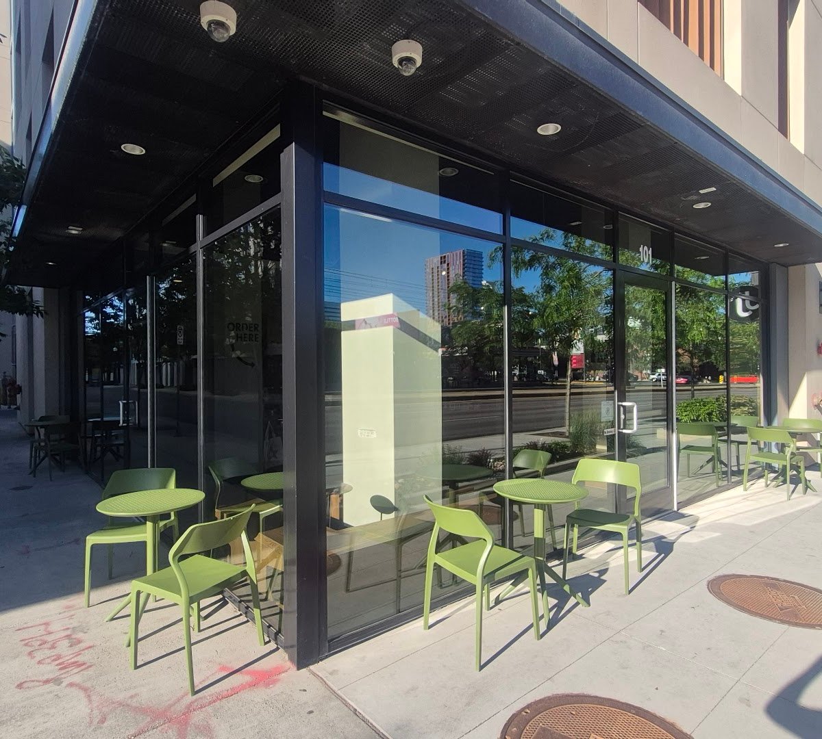 Storefront of JJ Coffee Co, specialty coffee shop in Salt Lake City