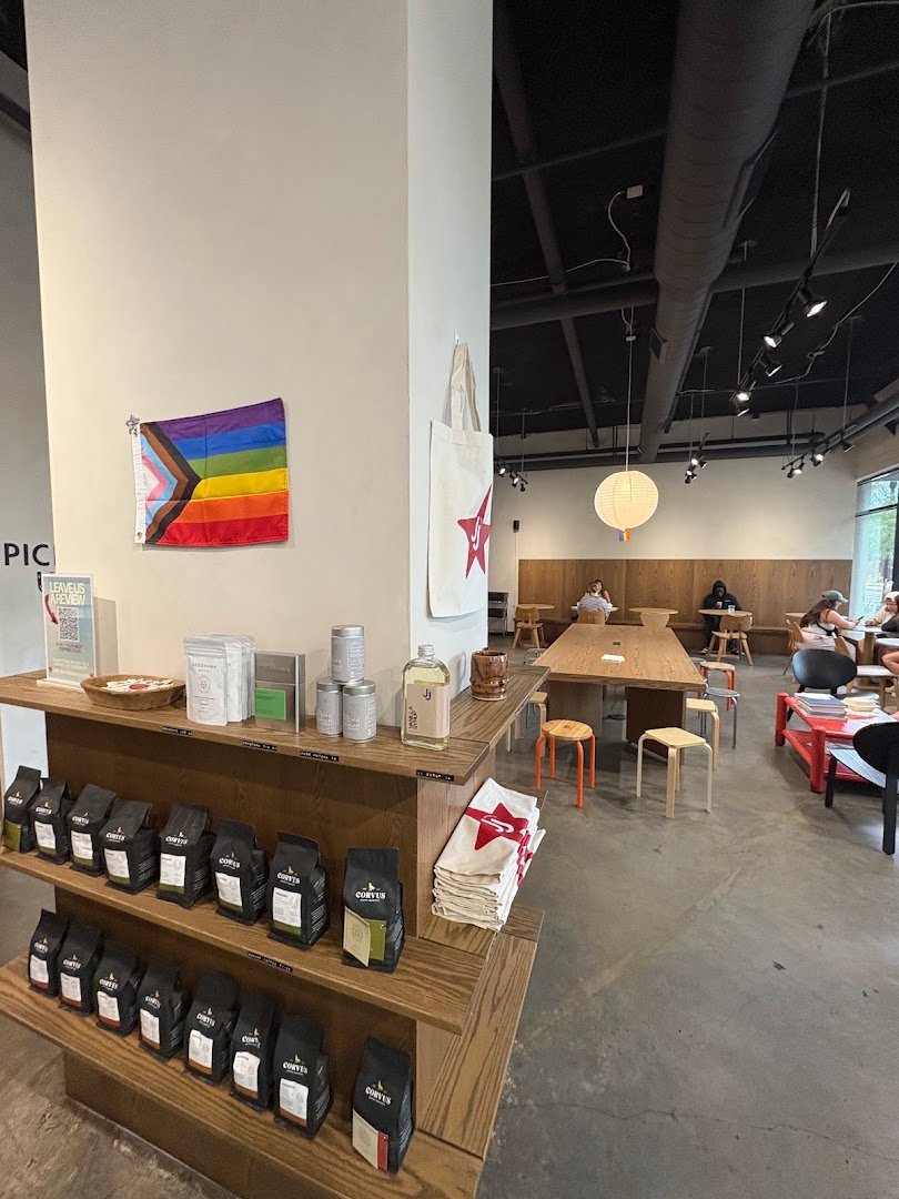 Interior of JJ Coffee Co, specialty coffee shop in Salt Lake City
