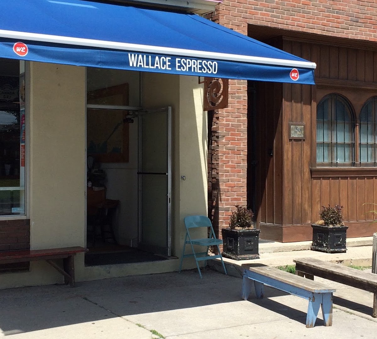 Storefront of Wallace Espresso, specialty coffee shop in Toronto