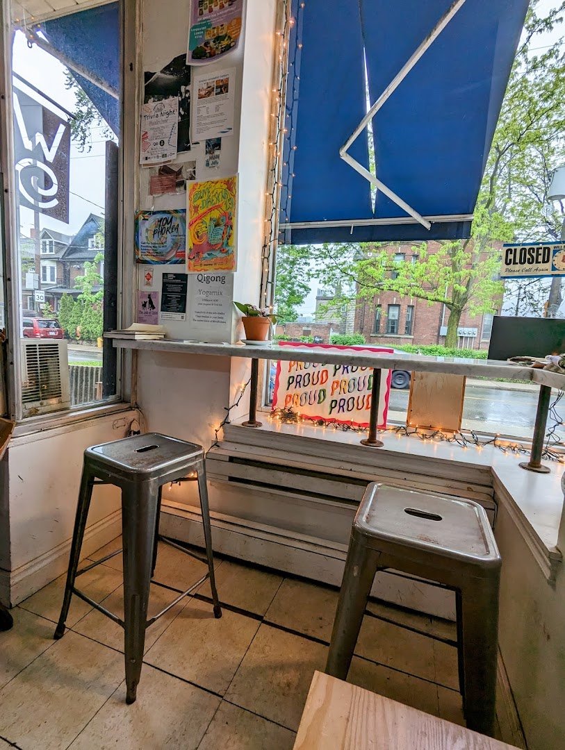Interior of Wallace Espresso, specialty coffee shop in Toronto