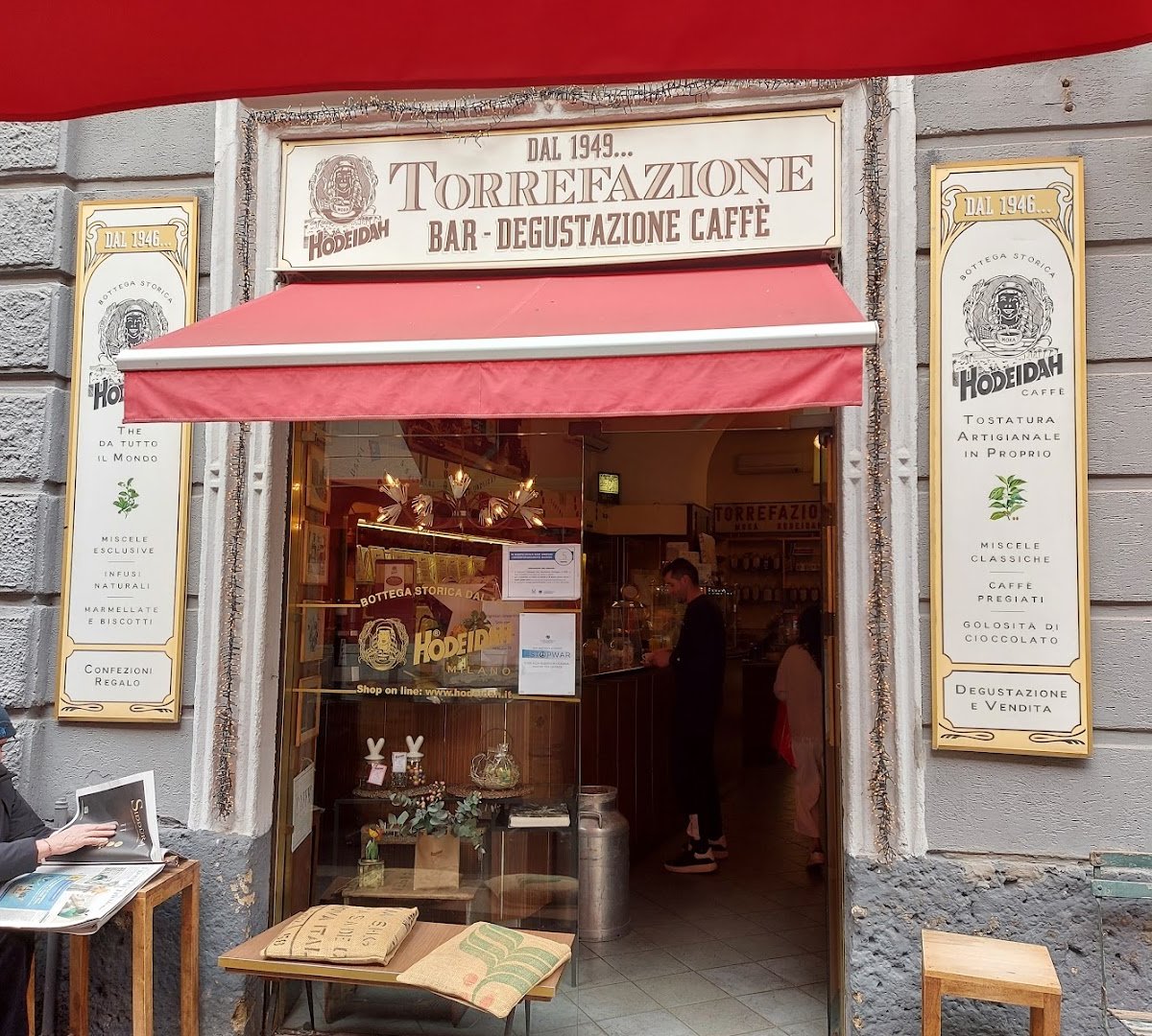 Storefront of Torrefazione Moka Hodeidah, specialty coffee shop in Milan