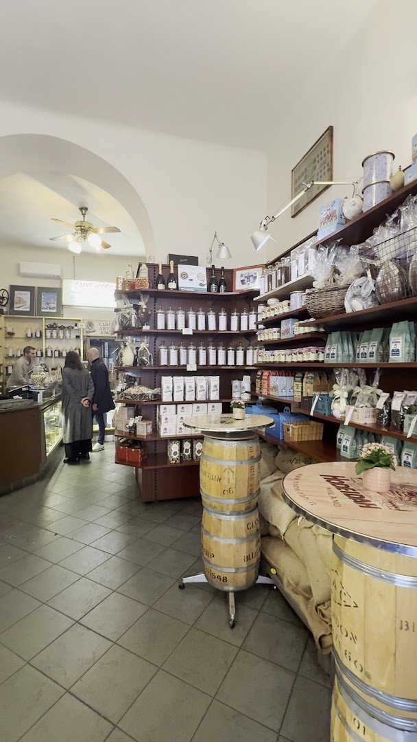Interior of Torrefazione Moka Hodeidah, specialty coffee shop in Milan