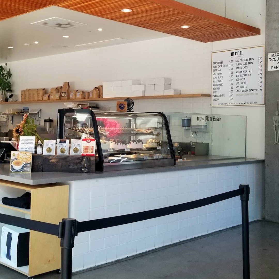 Interior of Timeless Coffee, specialty coffee shop in Oakland