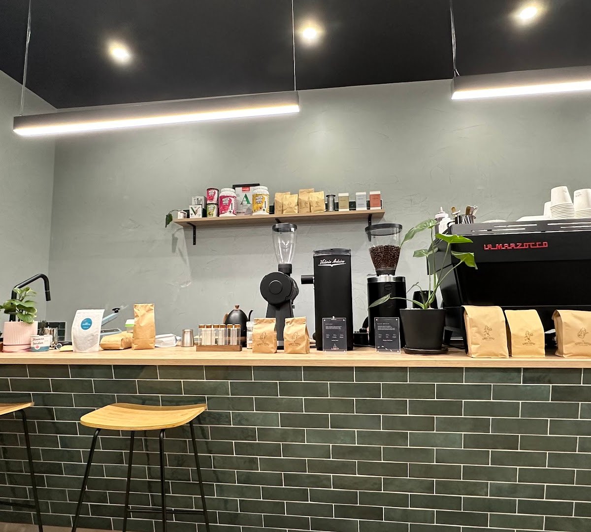 Interior of Stroll Coffee, specialty coffee shop in Auckland