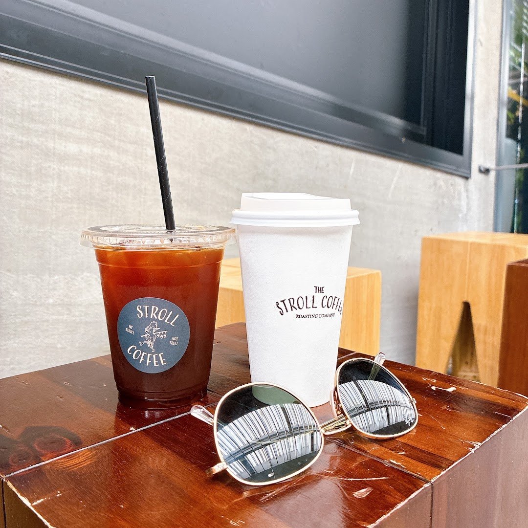 Coffee at Stroll Coffee, specialty coffee shop in Auckland