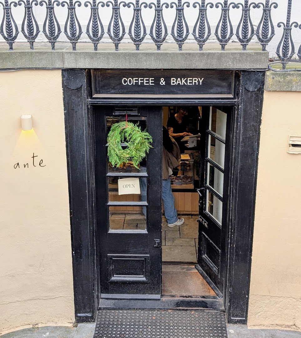 Storefront of Ante, specialty coffee shop in Edinburgh